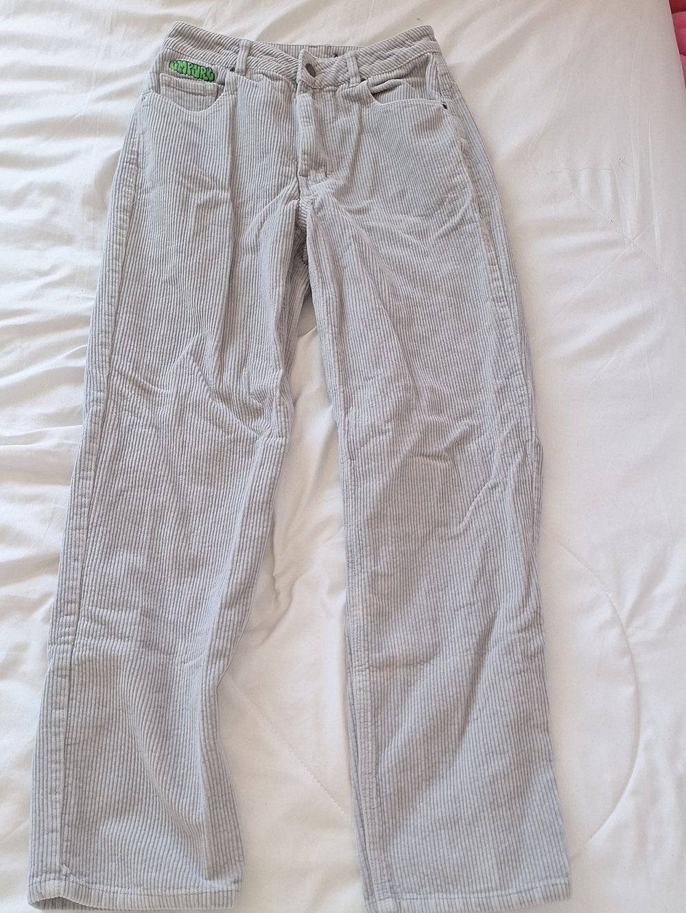 Empyre Women's Light Gray Corduroy Pants